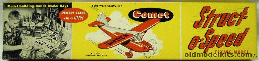 Comet Stinson Voyager Struct-O-Speed Flying Aircraft - Coke Bottle Issue, Q4 plastic model kit